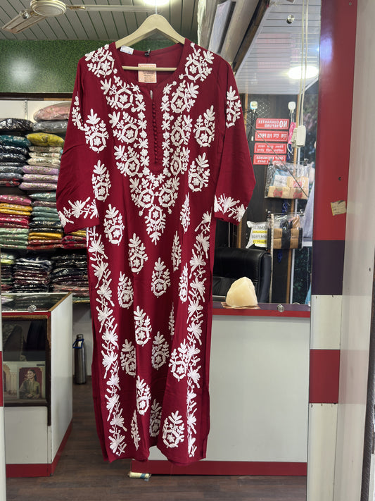 Chikankari Plazo Set  Long & Short Kurtis